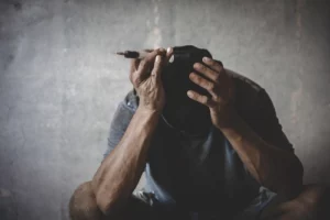 man using meth experiencing psychosis