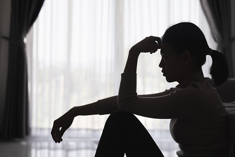 A woman goes through fentanyl withdrawal.