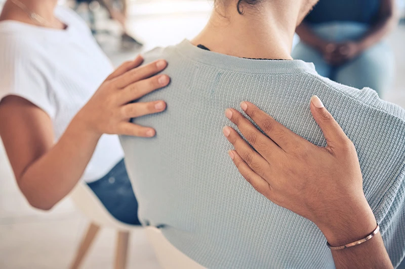 People participate in therapy for PTSD.